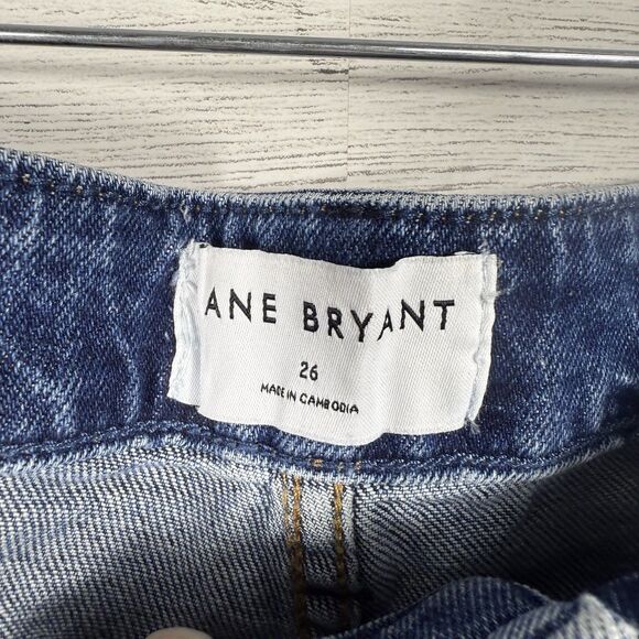 Lane Bryant Womens size 26 distressed straight leg jeans denim casual comfort - Picture 5 of 5